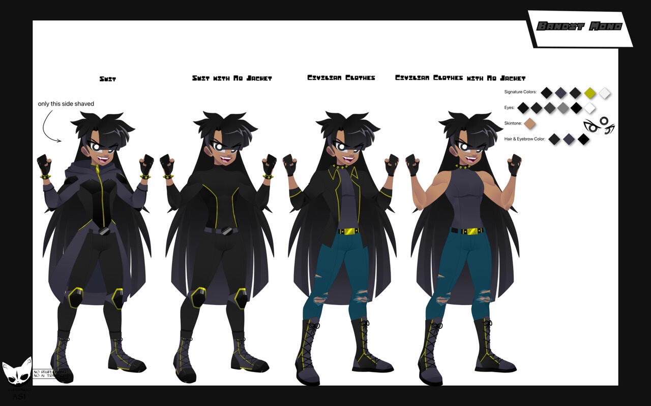 Rowdyruff Boys OC Bandit drawn in Main Art Style