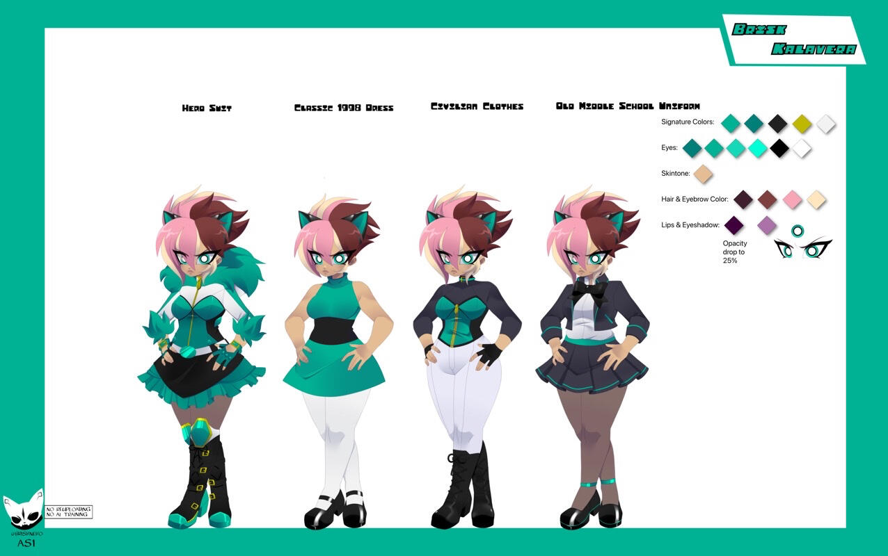 Powerpuff Girls OC Brisk drawn in Main Art Style