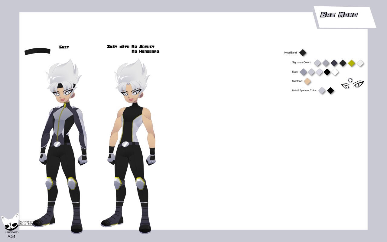 Rowdyruff Boys OC Baz drawn in Main Art Style