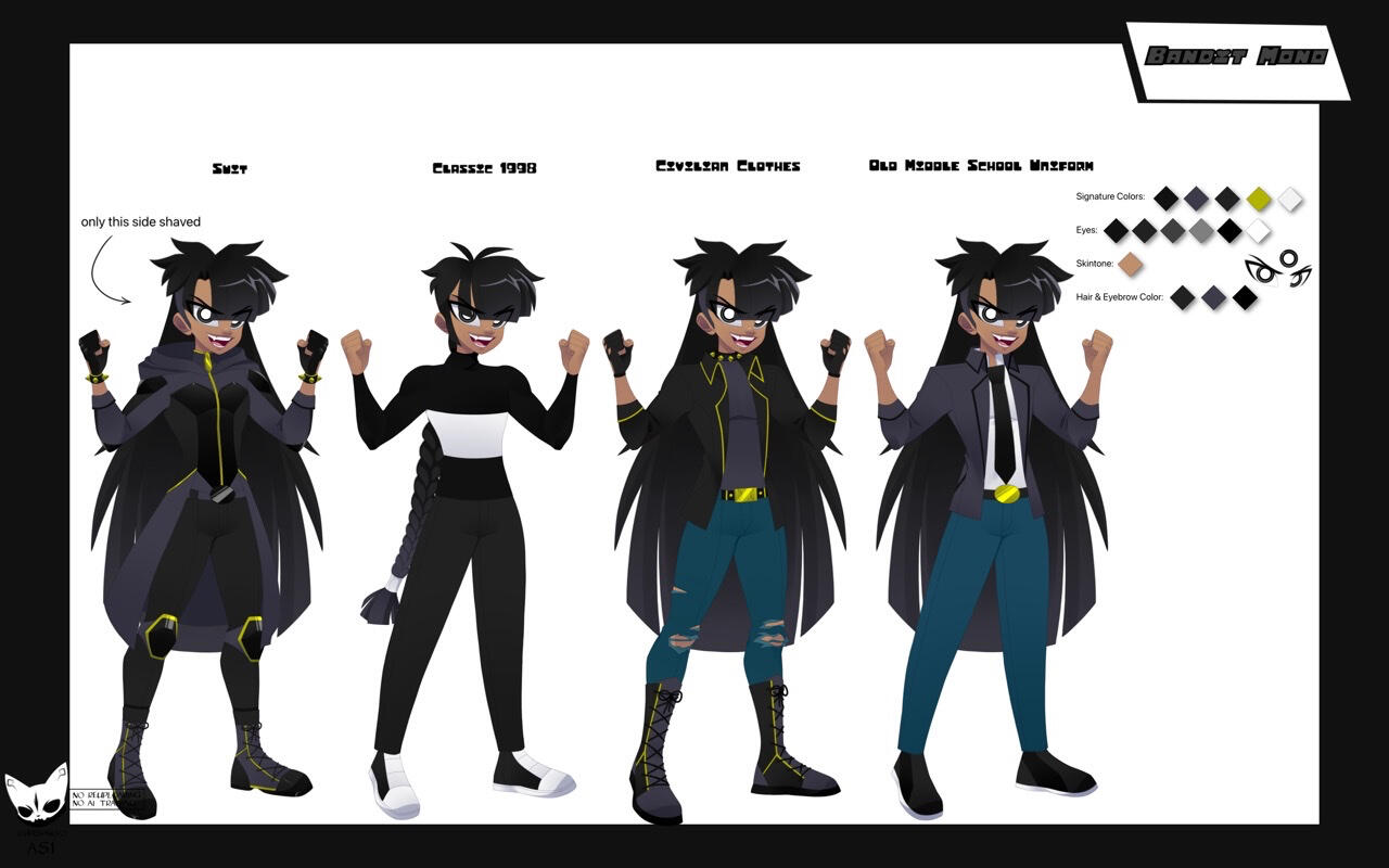Rowdyruff Boys OC Bandit drawn in Main Art Style